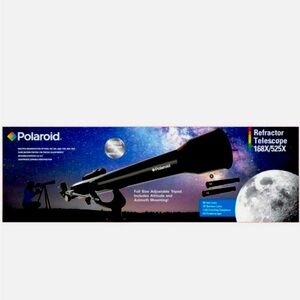 POLAROID (IT-160X) 75X/150X Refractor Telescope With Full Size Adjustable Tripod